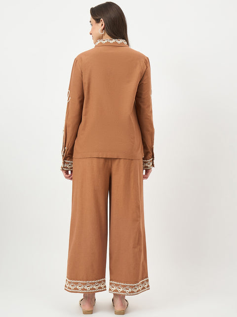 Madame Brown Embroidered Co-ord Set
