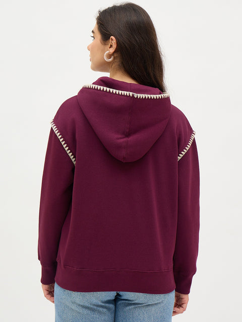 Madame Wine Cotton Sweatshirt