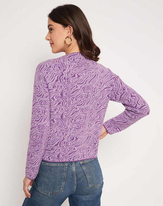 Madame Lilac Animal Print Sweater