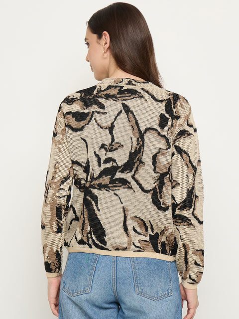 Madame Multicolour Floral Print Sweater