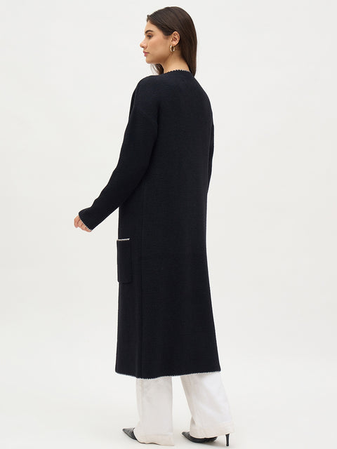 Madame Black Fancy Knit Shrug