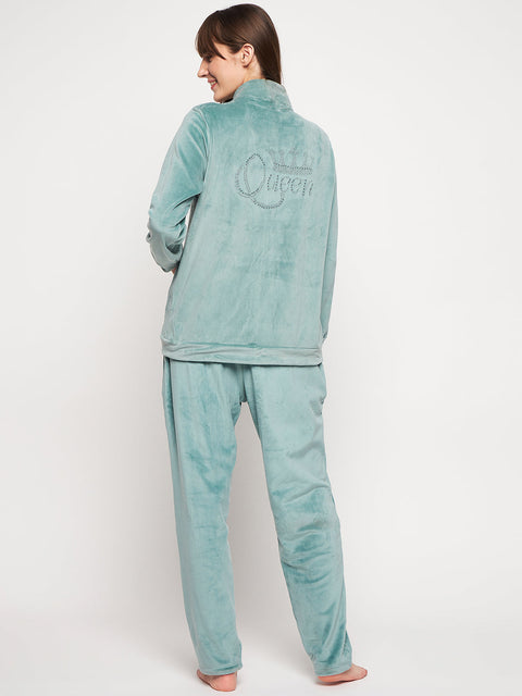 mSECRET Green Velvet Nightsuit