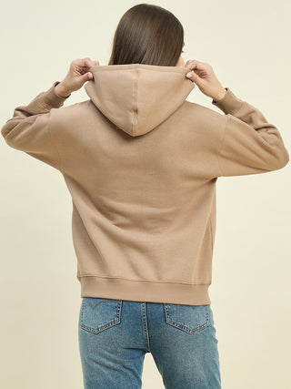 Madame Beige Cotton Blend Sweatshirt