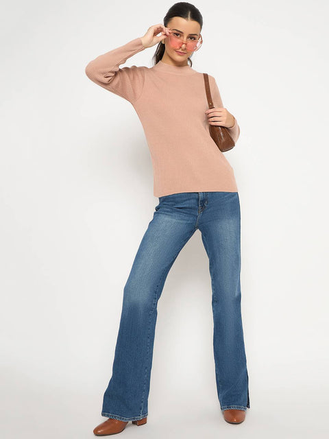 Madame Mock Neck Peach Skeeve