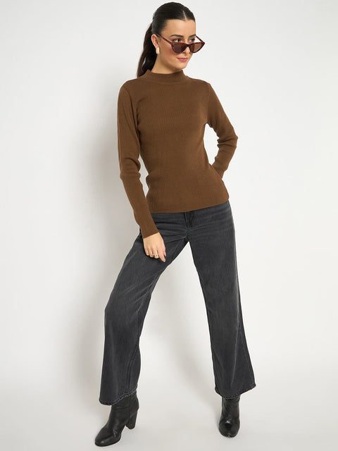 Madame Mock Neck Coffee Brown Skeeve