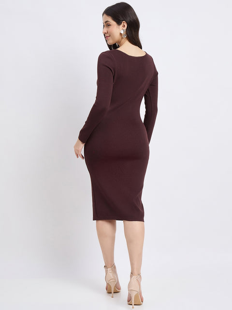 Madame Brown Knit Dress