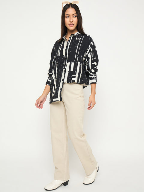 Madame Straight Fit Cotton Blend Solid Beige Jeans
