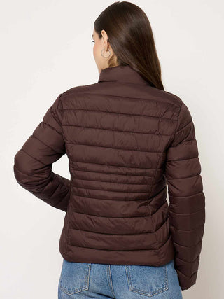 Madame Quilted Brown Puffer Jacket