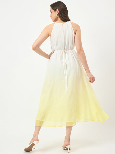 Madame Yellow Flared Dress