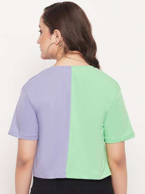 Madame Violet Colourblock Printed T-shirt