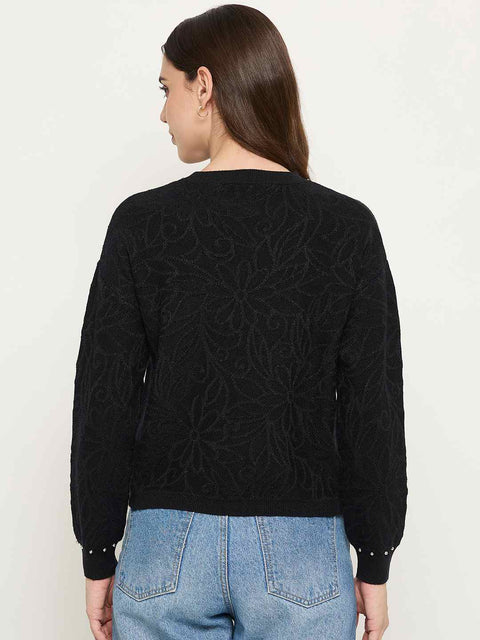 Madame Embellished Black Sweater