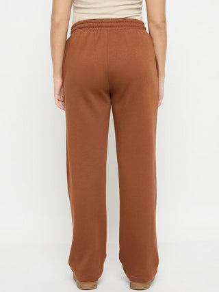 Madame Brown Cotton Blend Track Bottoms