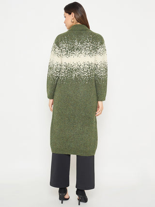 Madame Olive Green Bodycon Sweater and Shrug