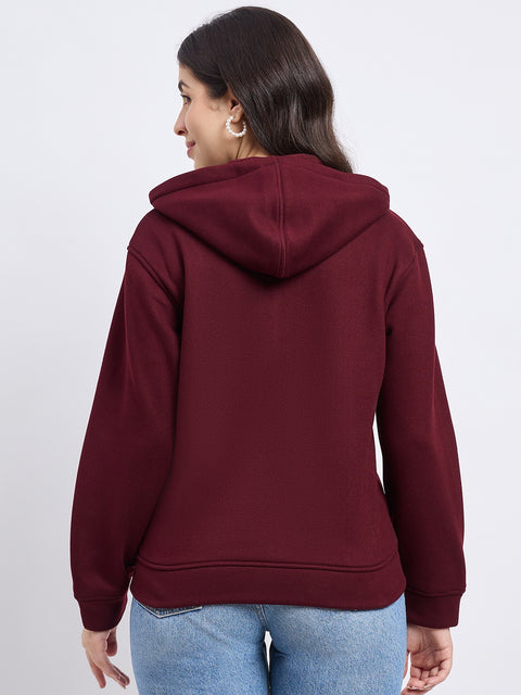 Madame Solid Wine Sweatshirt