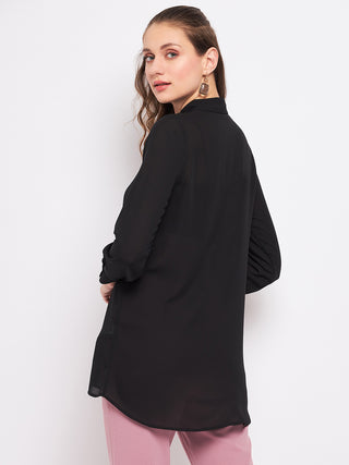 Madame Black Embellished Shirt