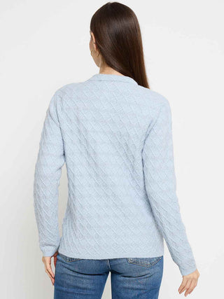 Madame Striped Sky Blue Cardigan
