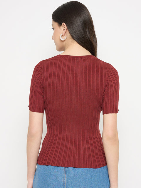 Madame Rust Viscose Polyamide Knitted T-Shirt