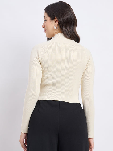 Madame Designer Stripes Beige Knit Top