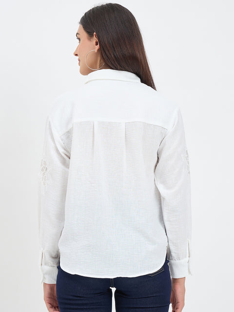 Madame White Cutwork Shirt