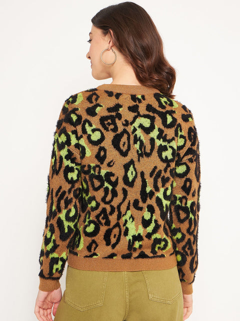 Madame Coffee Animal Printed Sweater