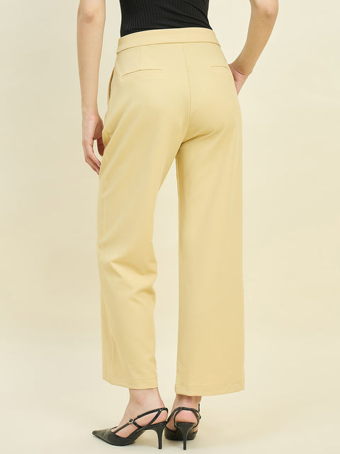 Madame Lemon Yellow Relaxed Fit Trousers