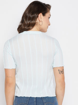 Madame Sky Cotton Striped Top