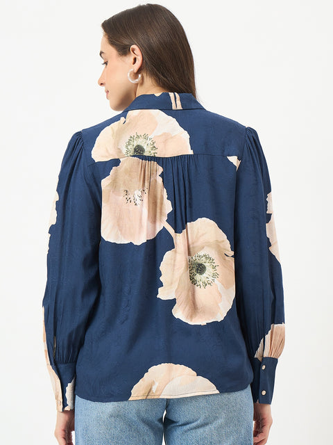 Madame Navy Rayon Shirt