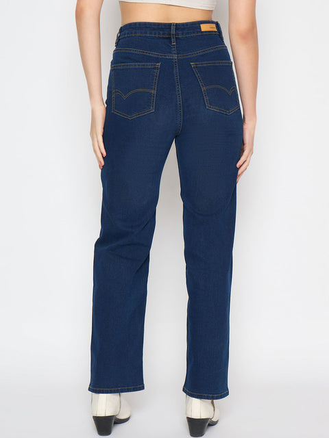 Madame Straight Fit Dark Blue Jeans