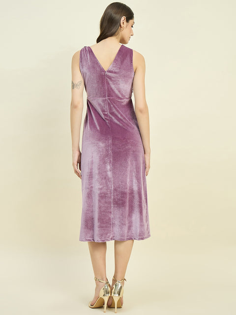 Madame Mauve Draped Bodycon Dress