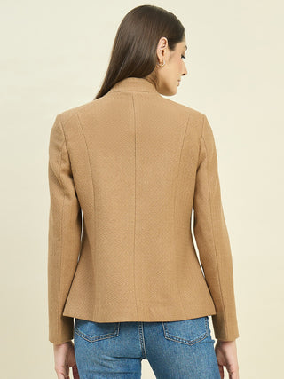 Madame Khaki Mock Neck Coat