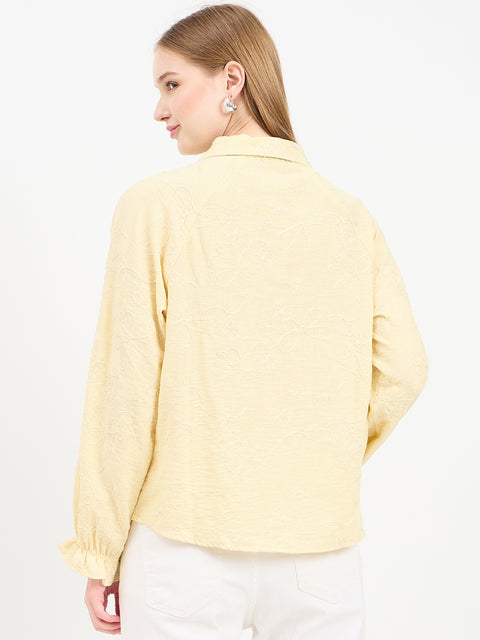 Madame Solid Yellow Shirt