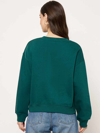 Madame Round Neck Printed Sweatshirt