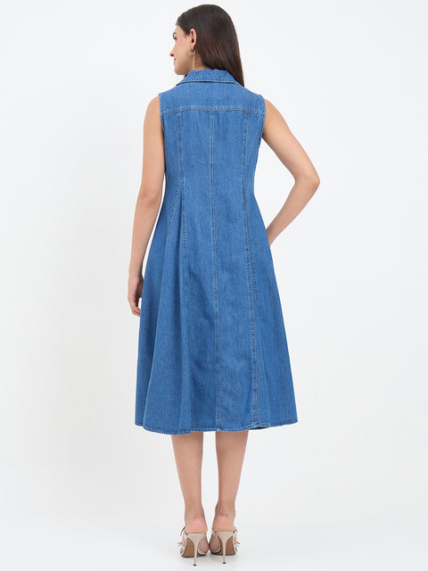 Madame Denim A-line Shirt Dress