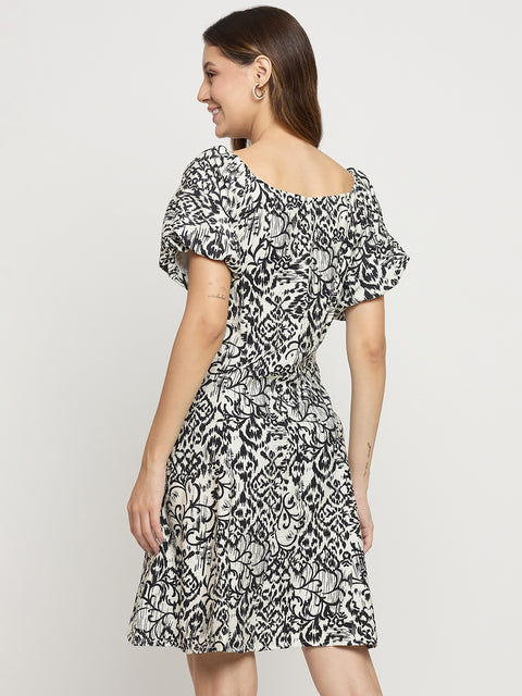 Madame Black Rayon Blend Dress