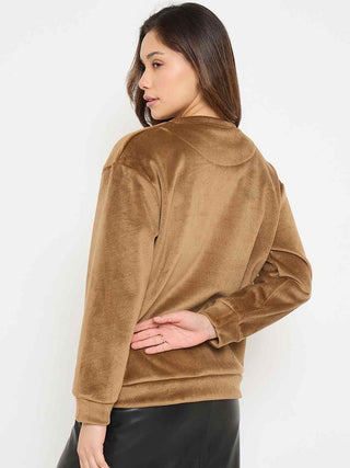 Madame Graphic Print Brown Sweatshirt