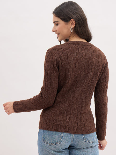 Madame Chocolate Rayon Blend Cardigan