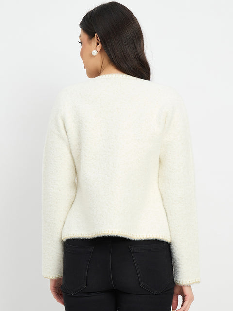 Madame Knit Off White Cardigan