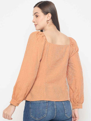 Madame Double Breasted Orange Wrap Top