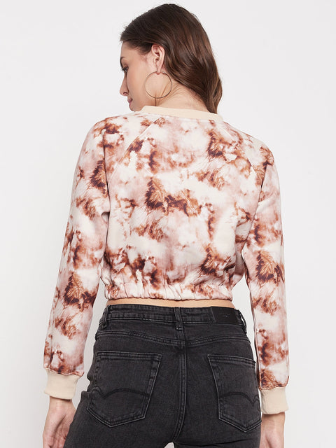Madame Coffee Tie Dye Crop Sweatshirt