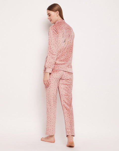 mSECRET Animal Print Peach Track Suit