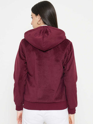 Madame Hooded Plum Sweatshirt