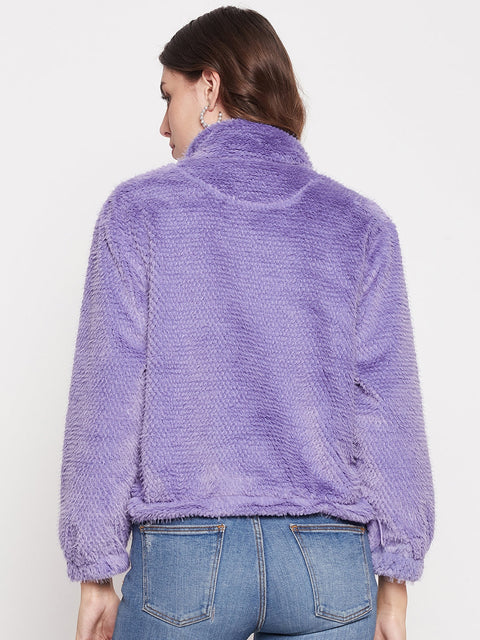 Madame Fluffy-Knit Lavender Sweatshirt