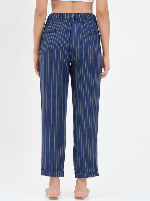 Madame Blue Tapered Trousers