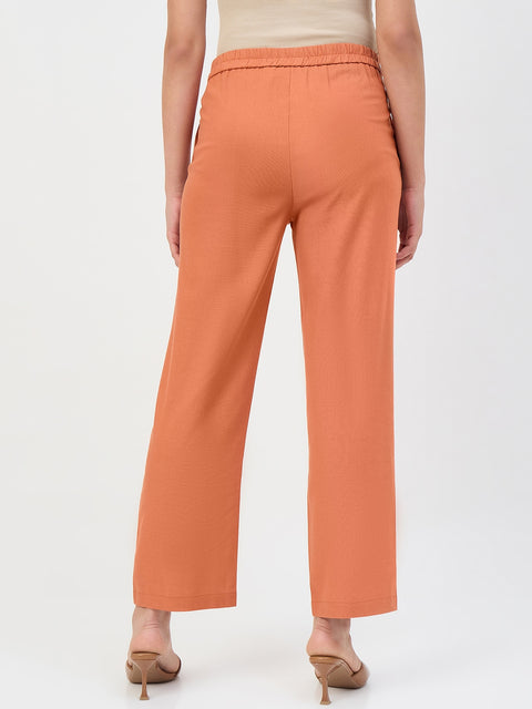 Madame Rust Straight-Fit Linen-Blend Trousers