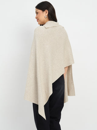 Madame Beige High Neck Pullover Shrug
