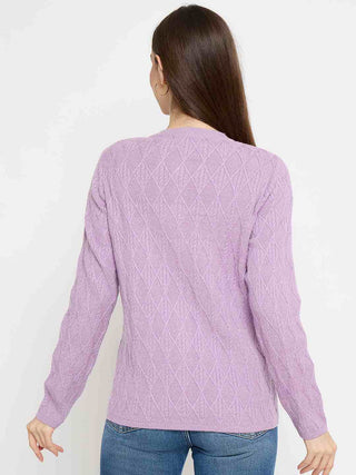 Madame Cable Knit Lilac Cardigan