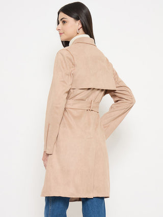 Madame Belted Camel Brown Long Trench Coat