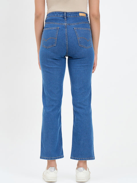 Madame Mid Blue Straight Fit Jean