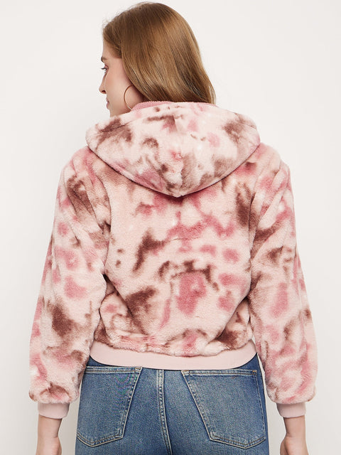 Madame Blush Fleece Tie-Dye Hooded Sweatshirt