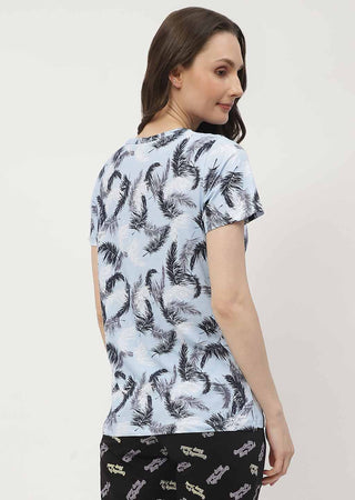 mSECRET White & Blue Combo T-shirt